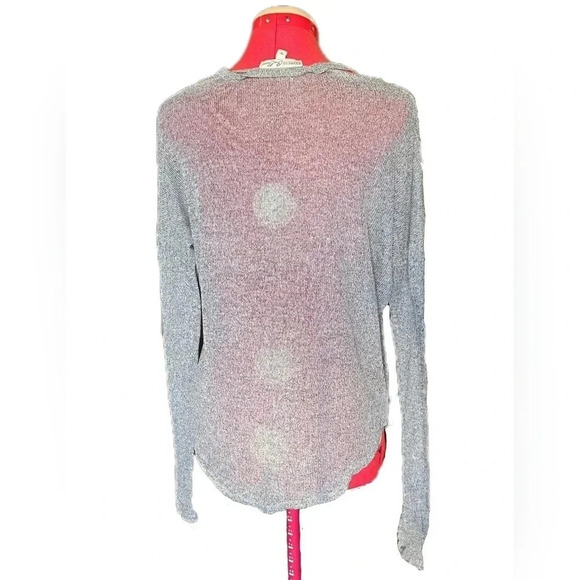 Express One Eleven, Size S, Light Grey Strappy Long Sleeve Top - Picture 5 of 12